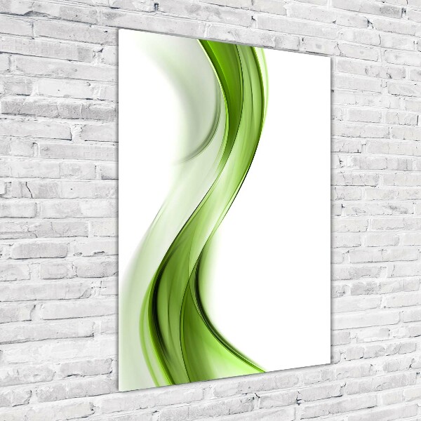 Printed glass wall art Abstract wave