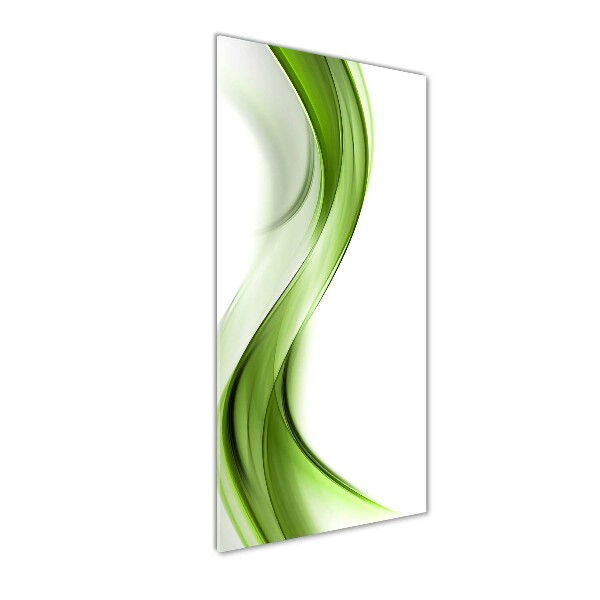 Printed glass wall art Abstract wave