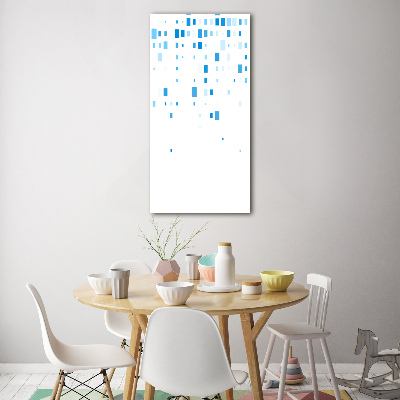 Glass picture wall art Blue squares