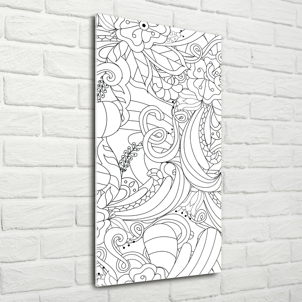 Glass art picture Zentangle background