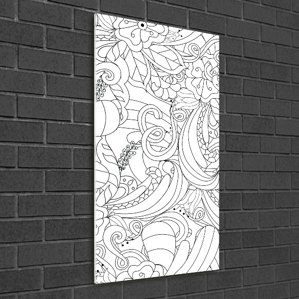 Glass art picture Zentangle background