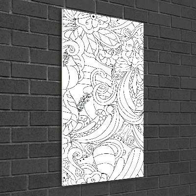 Glass art picture Zentangle background