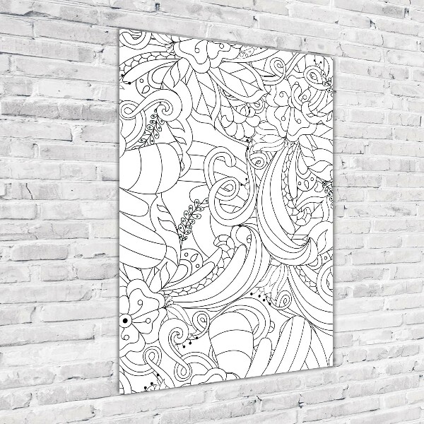 Glass art picture Zentangle background