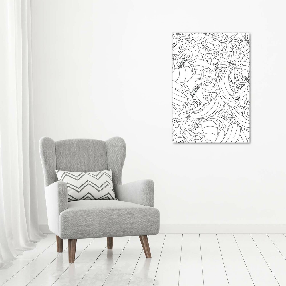 Glass art picture Zentangle background