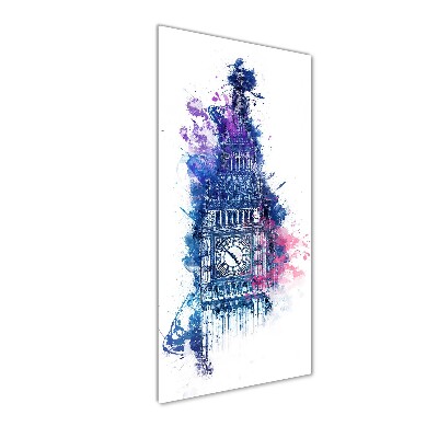 Printed glass wall art Colorful Big Ben