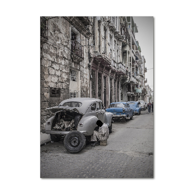 Glass wall art Havana