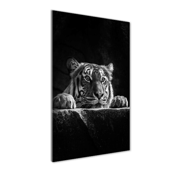 Glass wall art Tiger