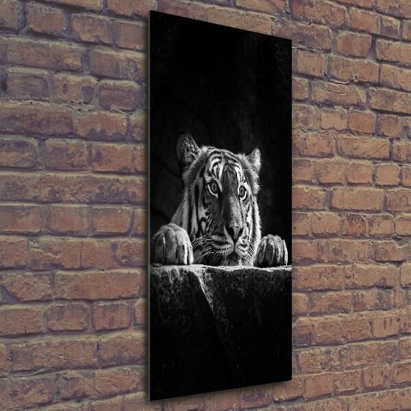 Glass wall art Tiger