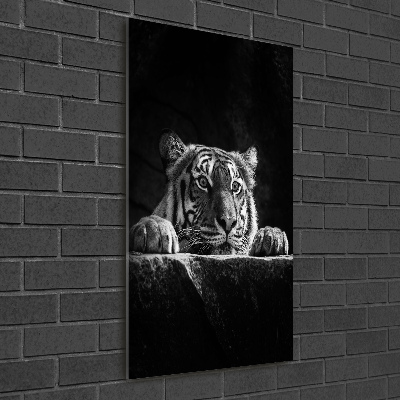 Glass wall art Tiger