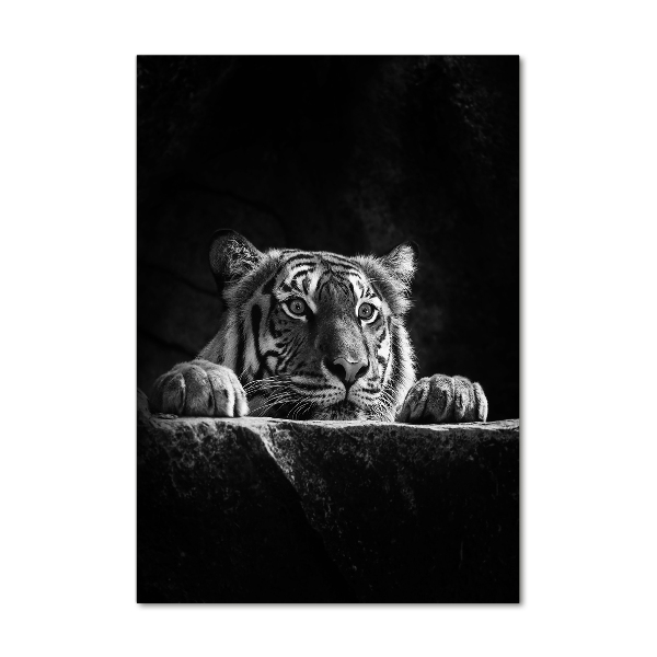 Glass wall art Tiger