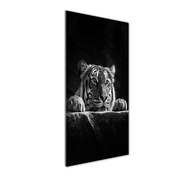 Glass wall art Tiger