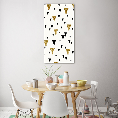 Wall art on glass Triangles