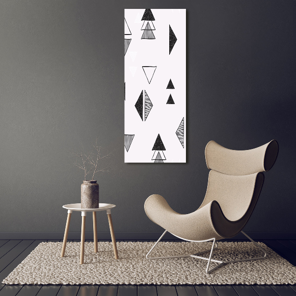 Wall art on glass Triangles