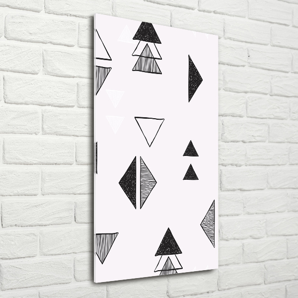 Wall art on glass Triangles