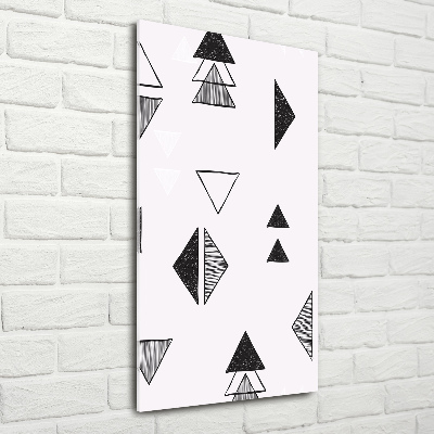 Wall art on glass Triangles