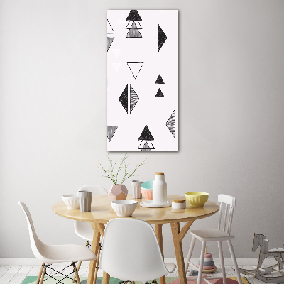 Wall art on glass Triangles