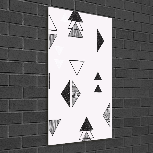 Wall art on glass Triangles