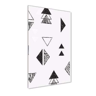 Wall art on glass Triangles