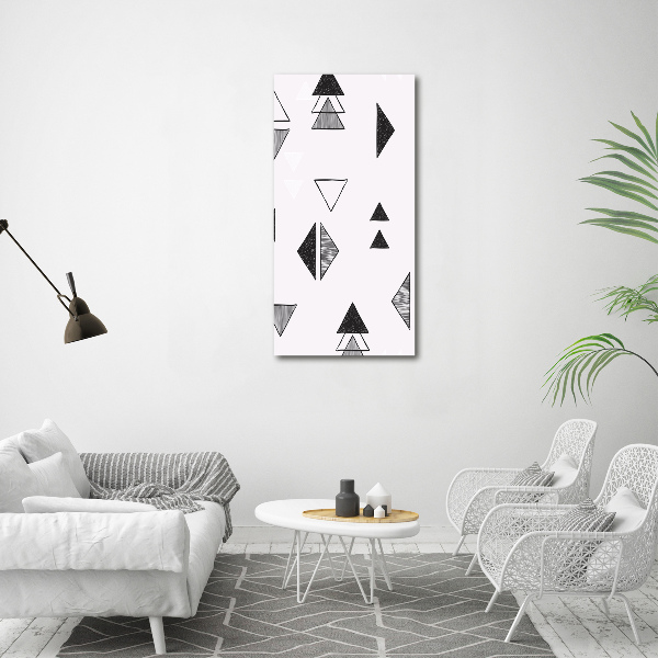 Wall art on glass Triangles