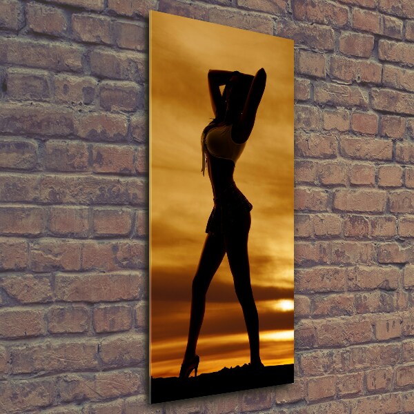 Wall art on glass Short skirt