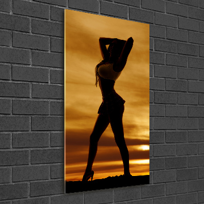 Wall art on glass Short skirt