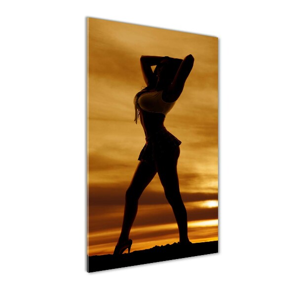 Wall art on glass Short skirt