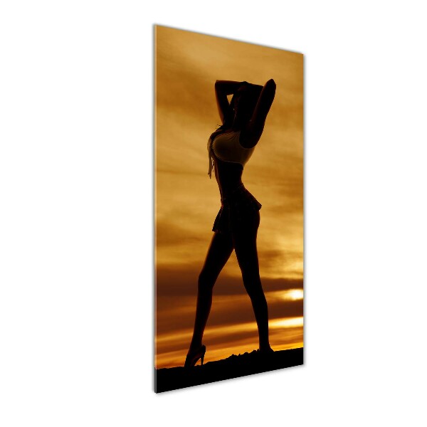 Wall art on glass Short skirt