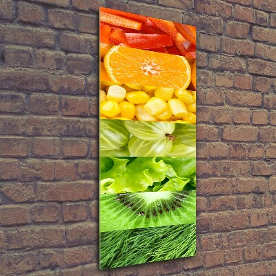 Glass wall art Fruits and vegetables