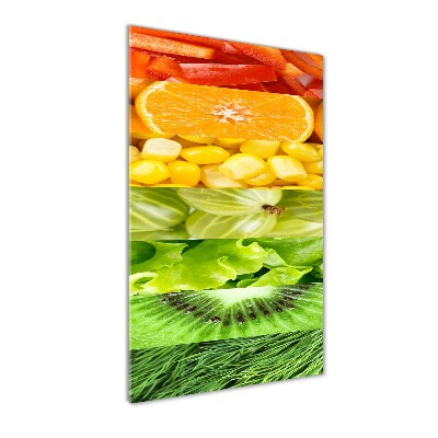 Glass wall art Fruits and vegetables