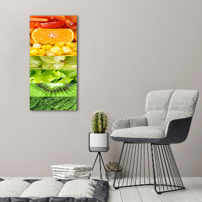 Glass wall art Fruits and vegetables