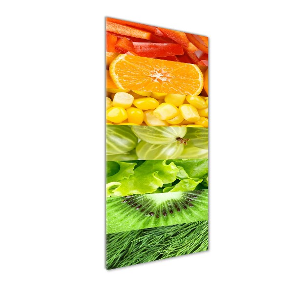 Glass wall art Fruits and vegetables