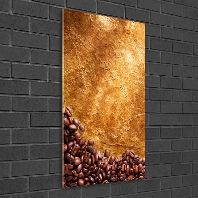 Glass wall art Coffee beans