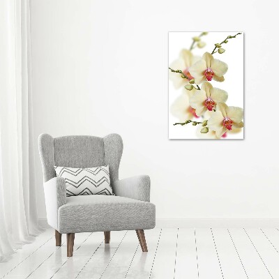 Glass wall art Orchid