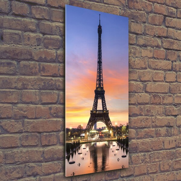 Print on a a glass Eiffel Paris tower