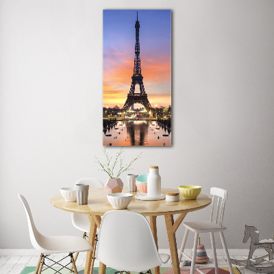 Print on a a glass Eiffel Paris tower