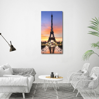 Print on a a glass Eiffel Paris tower