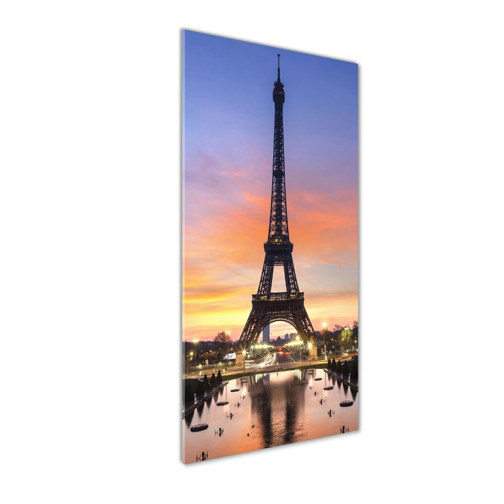 Print on a a glass Eiffel Paris tower