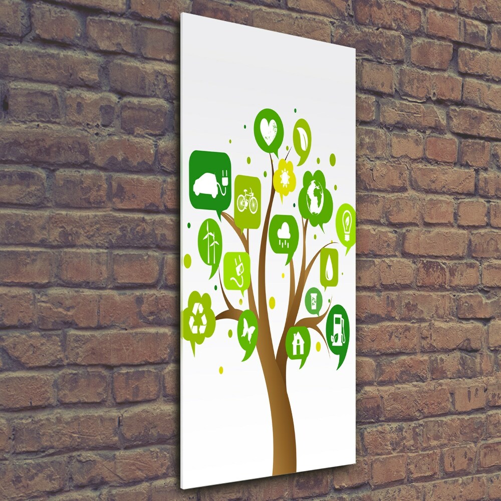 Photo printed on glass Ecological tree