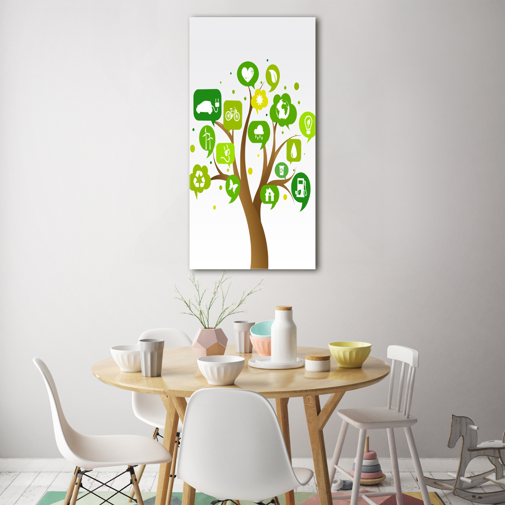 Photo printed on glass Ecological tree