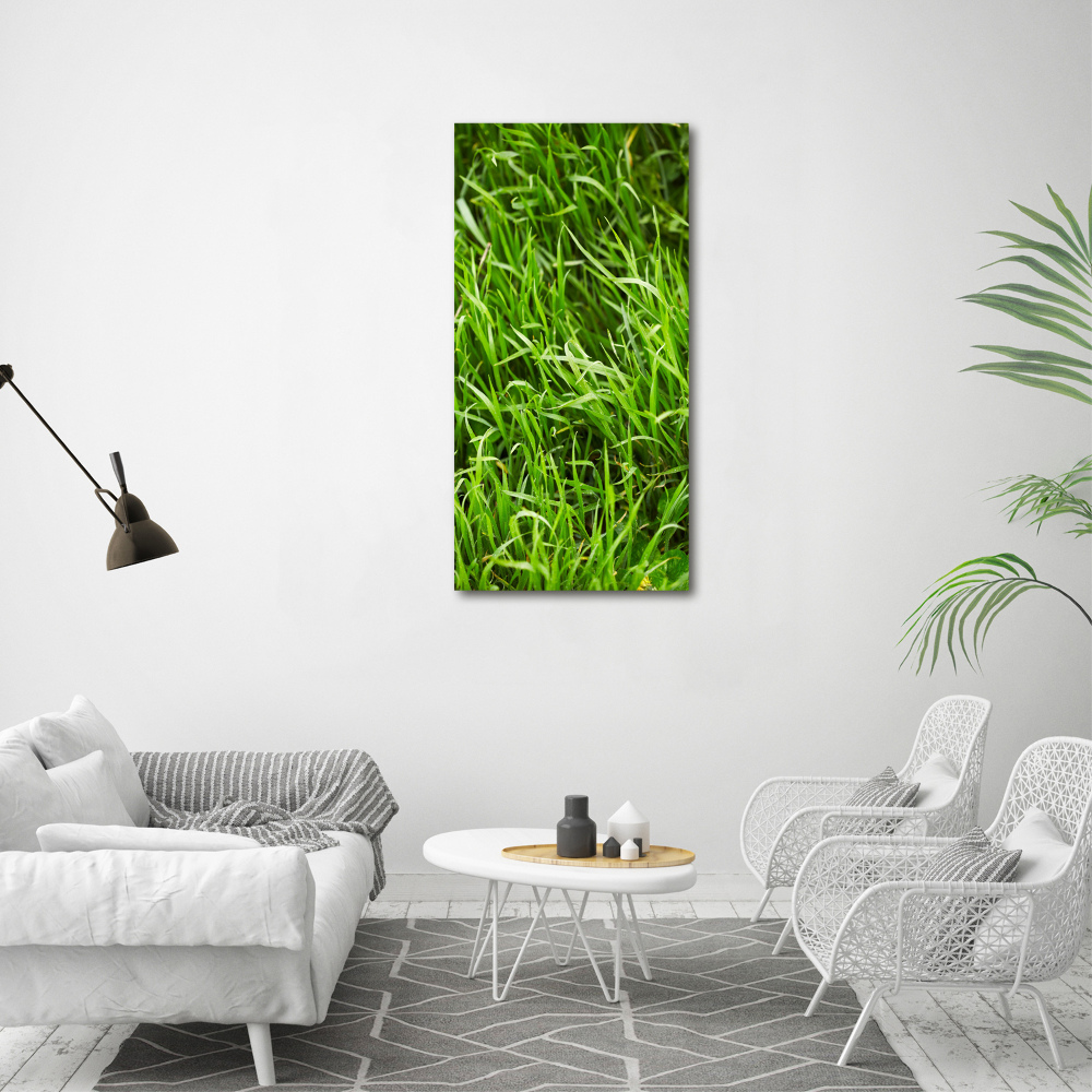 Glass art picture Grass