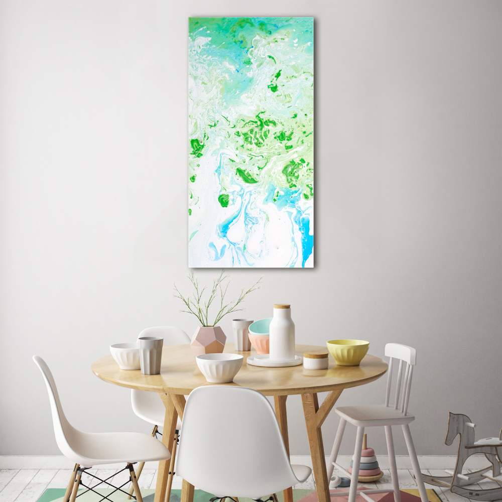 Printed glass wall art Abstraction spots