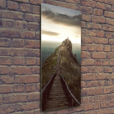 Glass wall art Path on the rock