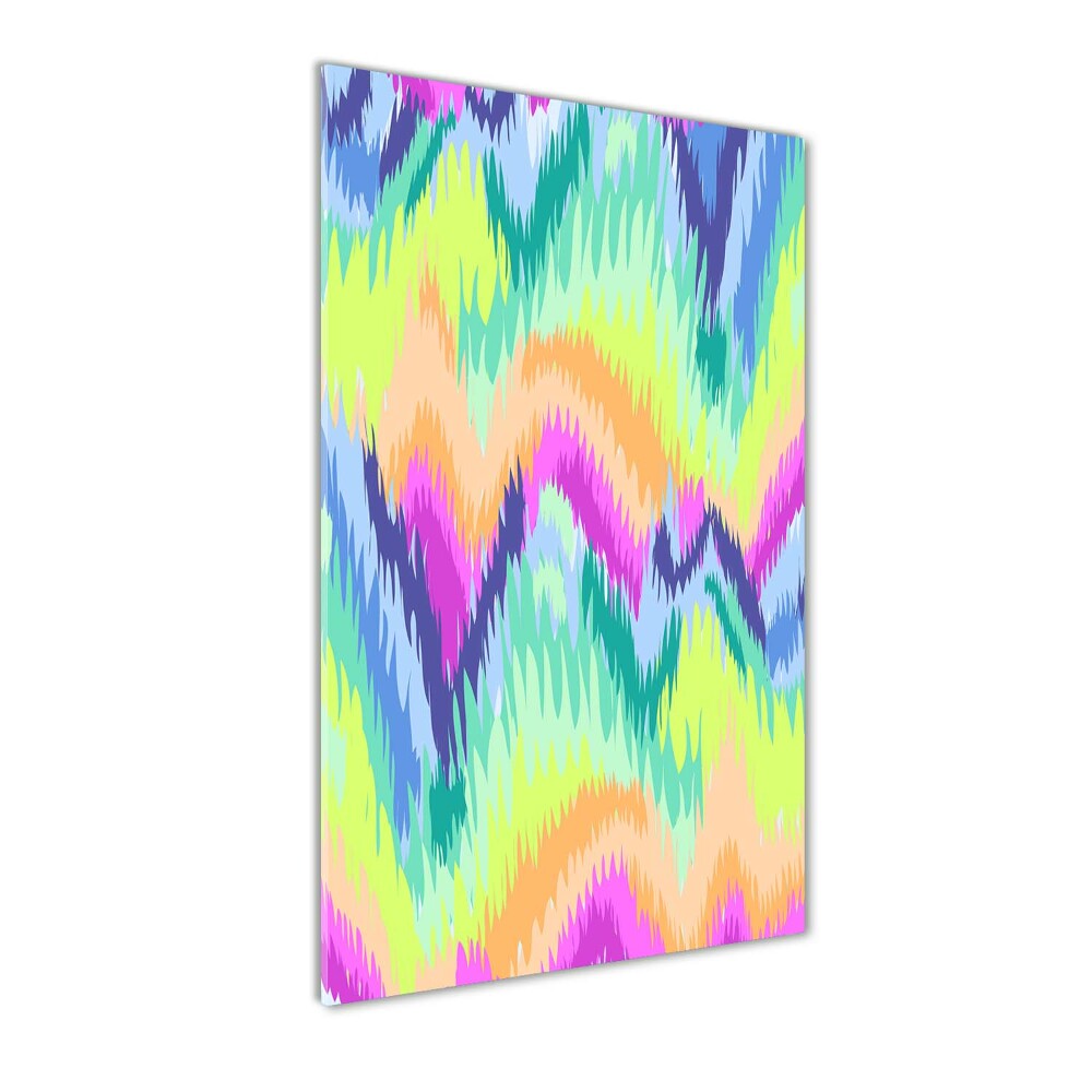 Glass wall art Rainbow background