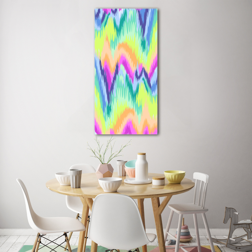 Glass wall art Rainbow background