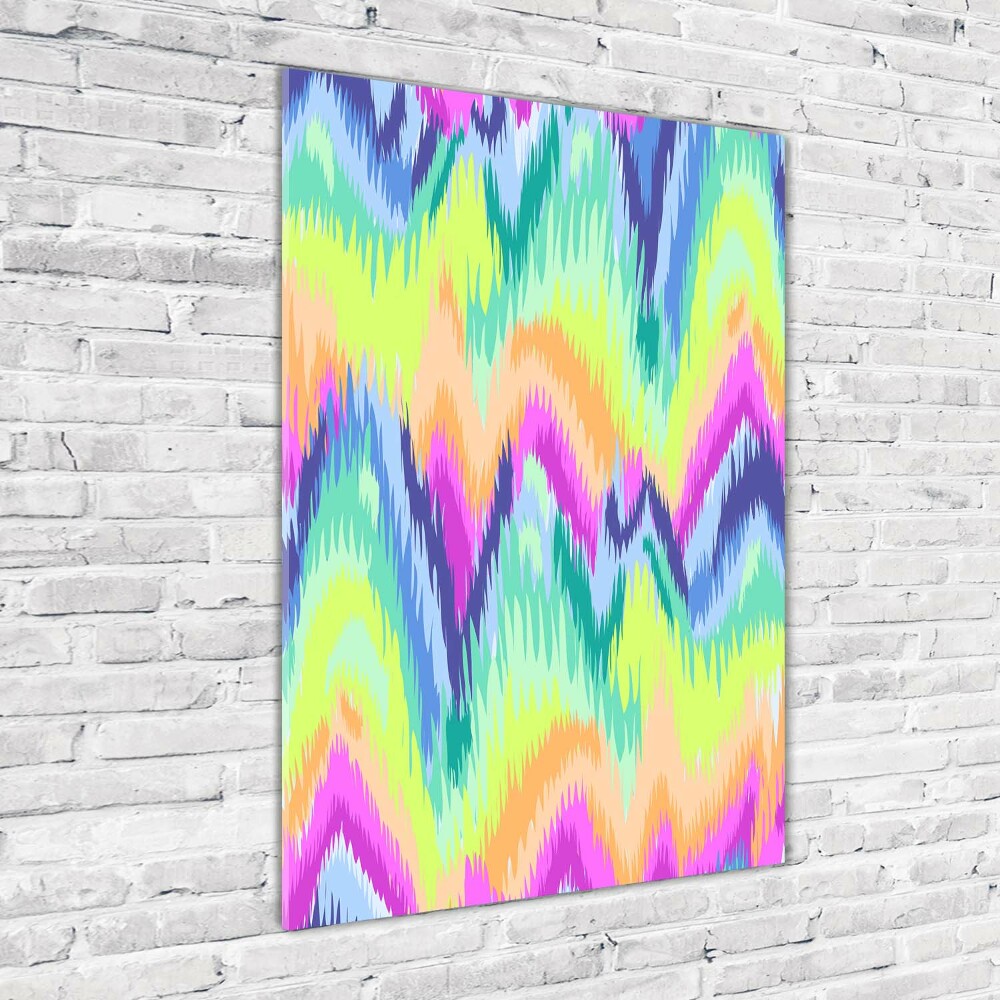 Glass wall art Rainbow background