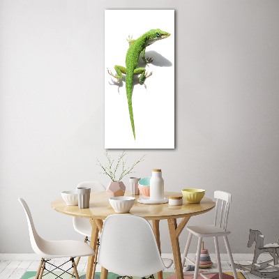 Print on a a glass Green lizard