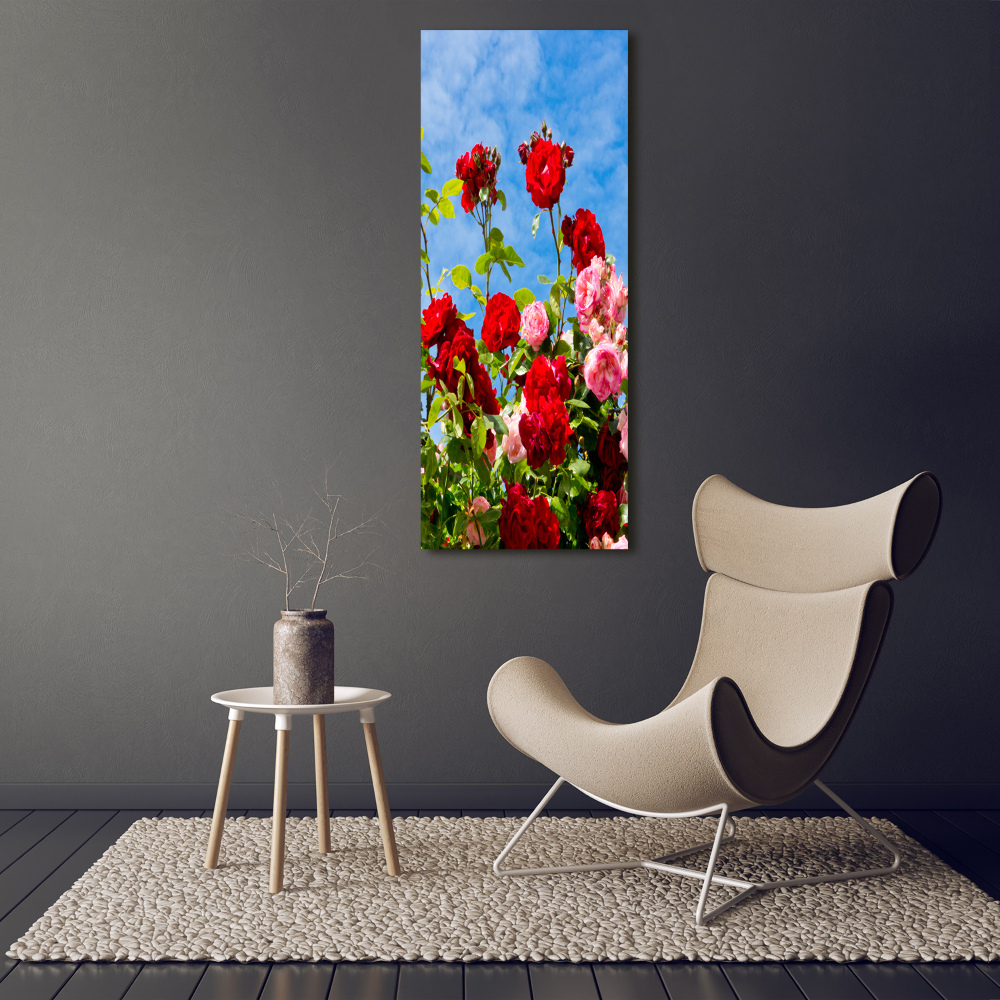 Photo printed on glass Wild Rose