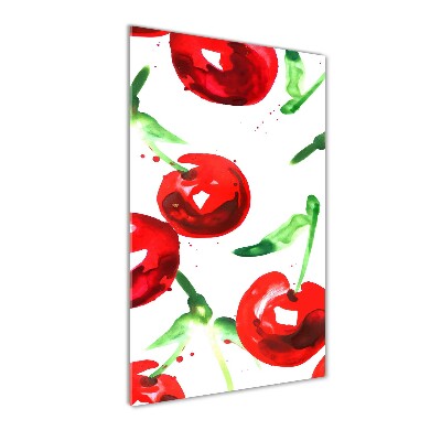 Wall art on glass Cherries