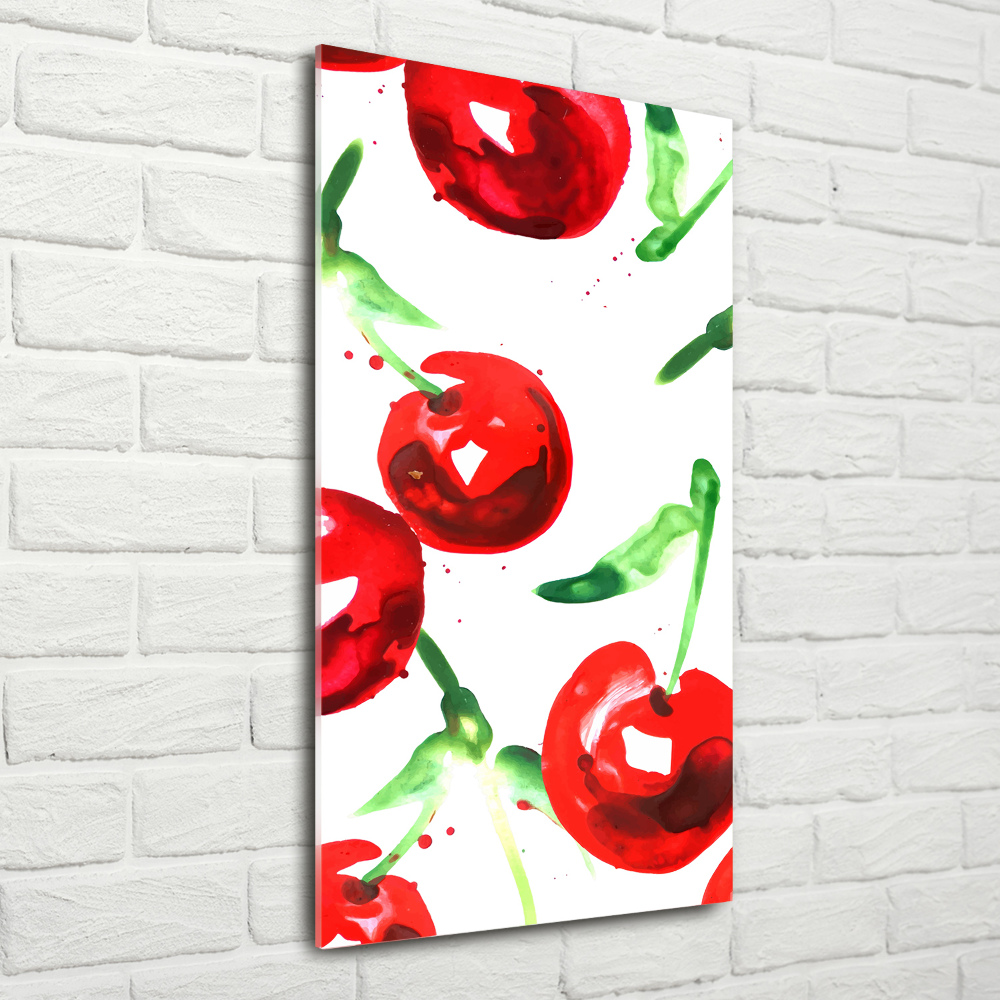 Wall art on glass Cherries