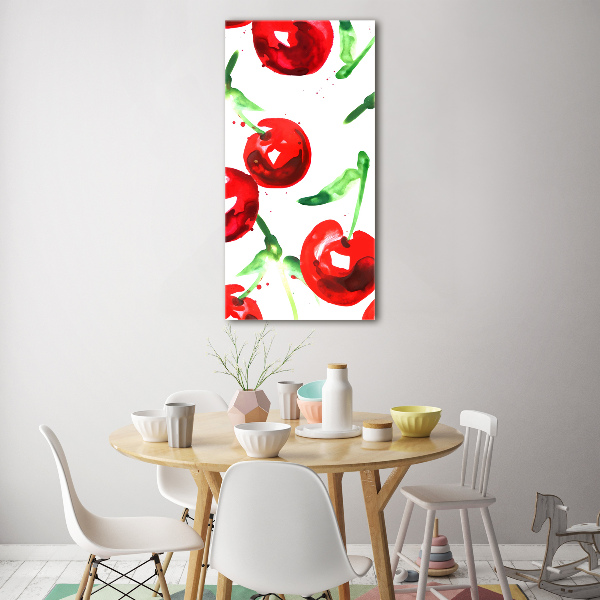 Wall art on glass Cherries